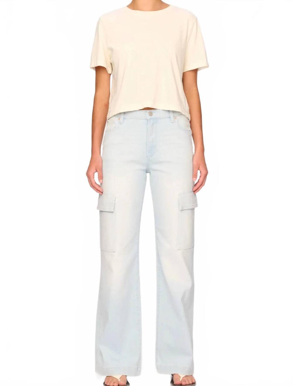 NEW DL1961 - WOMEN'S zoie relaxed wide leg jeans in poolside cargo